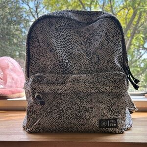Volcom Black and White Speckled Mini Backpack